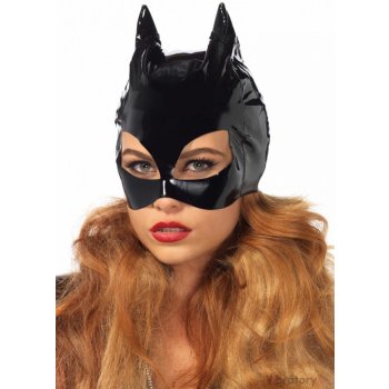 Leg Avenue Vinyl Cat Woman maska - černý - O / S - COSTUMES
