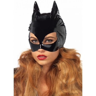 Leg Avenue Vinyl Cat Woman maska - černý - O / S - COSTUMES – Zboží Mobilmania