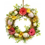 Jarní věnec s vajíčky a kvítky Ø25 cm – Sleviste.cz