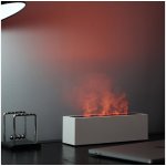 Immax aroma difuzér a zvlhčovač vzduchu FLAME s imitací plamene bílý 200 ml – Zboží Dáma