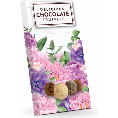 Selllot Výběr čokoládových truffles Růžovofialové květy 100 g – Zboží Dáma