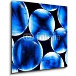 Skleněný obraz 1D - 50 x 50 cm - blue gass beads modré plynové korálky – Zbozi.Blesk.cz