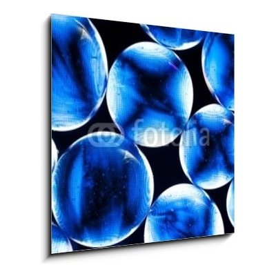 Skleněný obraz 1D - 50 x 50 cm - blue gass beads modré plynové korálky – Zboží Mobilmania