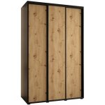 DobreSny Davos s posuvnými dveřmi 150 cm dub artisan / černá / černé pojezdy – Hledejceny.cz