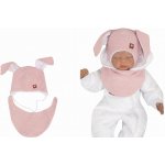 Z&Z Dvouvrstvá pletená čepice na zavazování s šátkem 2v1 Zajíček růžová – Zbozi.Blesk.cz