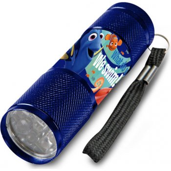 Euroswan Dětská hliníková LED baterka Hledá se Dory Modrá Alu 9x2,5 cm