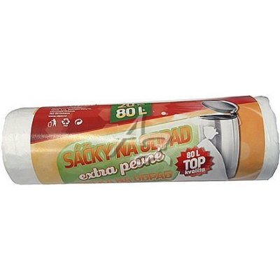 Vipor sáčky do koše HDPE extra pevné 40ks 80l 10µm Bílé – Hledejceny.cz