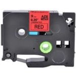 Kompatibilní páska s Brother TZ-421/TZe-421 9 mm x 8 mm černý tisk/červený podklad – Zboží Živě