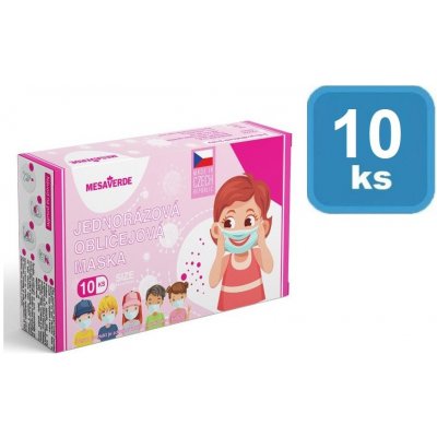 Mesaverde jednorázová obličejová maska růžová 10 ks – Zboží Dáma
