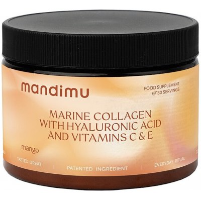 Jíme Zdravě Hydrolyzovaný rybí kolagen + kyselina hyaluronová mango 165 g – Hledejceny.cz