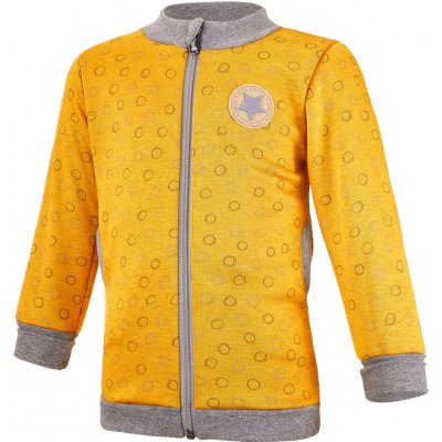 LITTLE ANGEL mikina hřejivá rozepínací okrová – Sleviste.cz