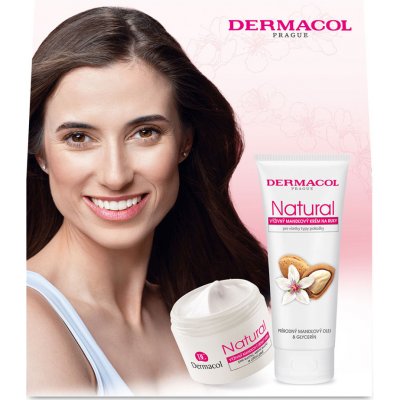 DERMACOL Balíček Natural mandlový krém denní 50 ml + Natural krém na ruce 100 ml – Hledejceny.cz