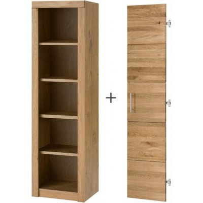 LINZ knihovna s dveřmi divoký DUB masiv – Zboží Mobilmania