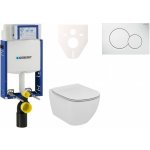 Geberit Kombifix WC Ideal Standard Tesi + Tlačítko Sigma01 bílé + Sedátko 110.302.00.5 NF1 – Zboží Mobilmania