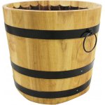 J.A.D. Tools 5970 Květináč dřevěný kulatý (dub) 40x40 cm – Zboží Dáma