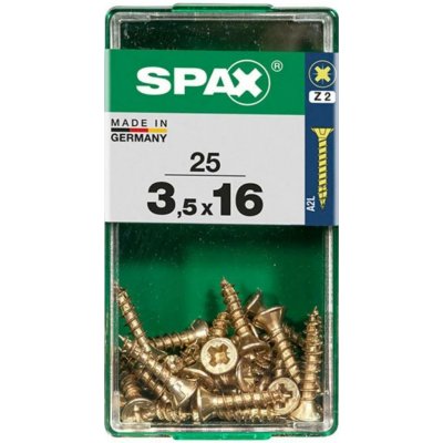 Spax Uni vrut zápust.hlava PZ/Z2 4CUT a plným závitem Yellox 35 x 16 mm 25 ks – Hledejceny.cz
