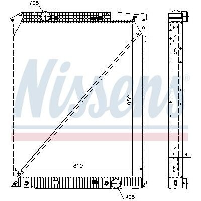 Chladič, chlazení motoru NISSENS 62649A 62649A