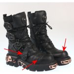 New Rock boty kožené Itali NEGRO OXIDO černé – Sleviste.cz