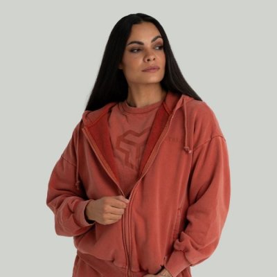 Strix Women‘s Zip Hoodie Washed Terra – Sleviste.cz