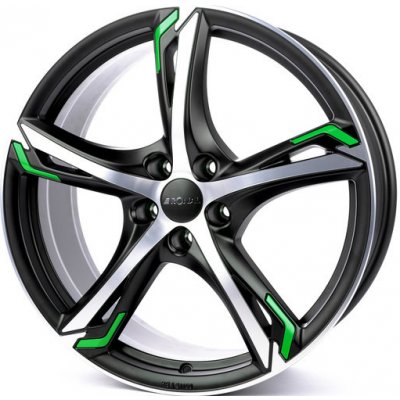 Ronal R62 7,5x17 5x108 ET55 black green – Hledejceny.cz