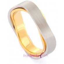Luxusní snubní prsten z bílého a žlutého zlata 66/10540-060