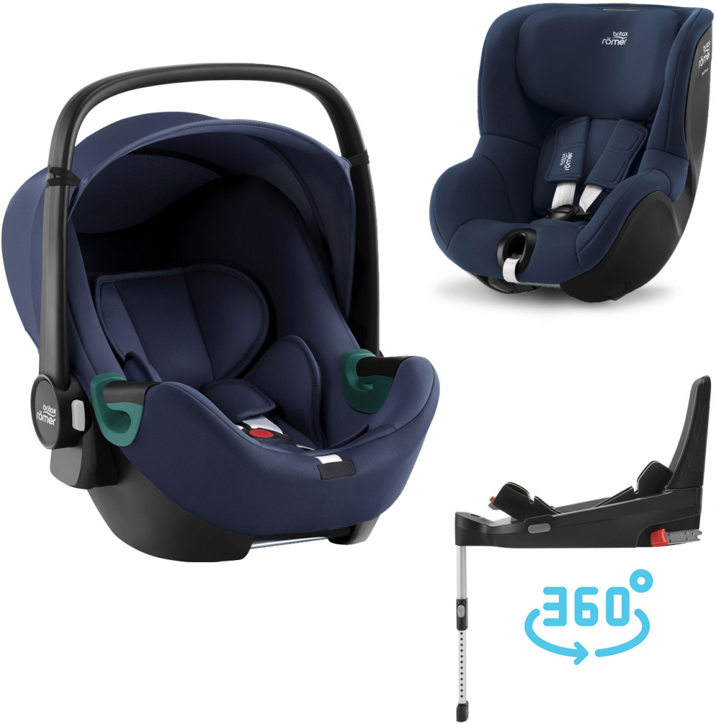 BRITAX RÖMER set Baby-Safe 3 i-Size+Flex Base 5Z+ Dualfix 3 i-Size 2023 Indigo Blue