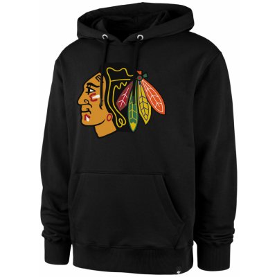 47 Brand Mikina Chicago Blackhawks Imprint Helix Pullover Hood