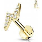 Šperky4U labreta cartilage piercing blesk LB0033GD-1208 – Zboží Dáma