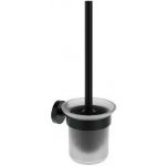 Ravak Kona WC štětka nástěnná s držákem sklo matná černá X07P1311 – Zboží Dáma