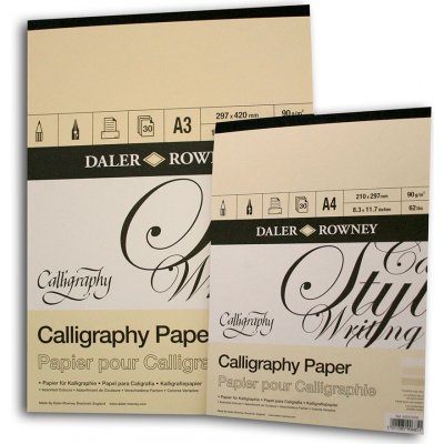 Daler & Rowney blok kaligrafický papír 90g/m² A3