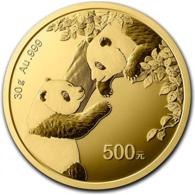China Mint / Shanghai Mint Zlatá mince 500 Yuan China Panda 30 g – Zbozi.Blesk.cz