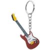 Musician Designer Music Key Chain Electric Guitar Brown