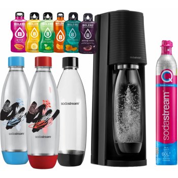 SODASTREAM TERRA black + láhve FUSE a JET