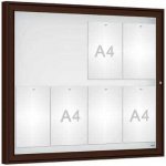 PROCITY Venkovní vitrína Classique, 8 x A4, sklo, hnědá – Zboží Živě