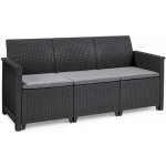 Keter Elodie třísedadlová pohovka grafitová , 255771 – Zboží Dáma