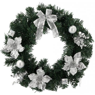 Chomik Věnec Vánoční 40 cm Stříbrný *2286 – Zboží Mobilmania
