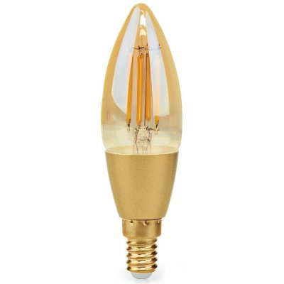 Nedis Wi-Fi Smart Bulb E14 4,9W LED žárovka , svíčka, s vláknem, pro chytrý dům, E14, 4,9W, 230V, 470lm, teplá bílá, stmívatelná, sklo WIFILRF10C37 – Zboží Mobilmania