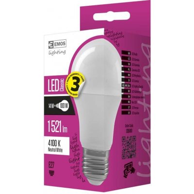 Emos LED žárovka Classic A60 14W E27 neutrální bílá – Zboží Živě