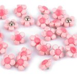 Knoflík plastový 14 mm květ růžový – Hledejceny.cz
