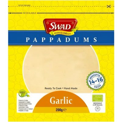Swad Indický chleba Papadum česnekový 200 g – Sleviste.cz