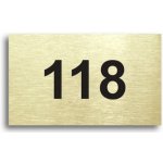 ACCEPT Číslo na dveře - typ 03 (50x30mm) - zlatá tabulka - černý tisk – Zboží Mobilmania