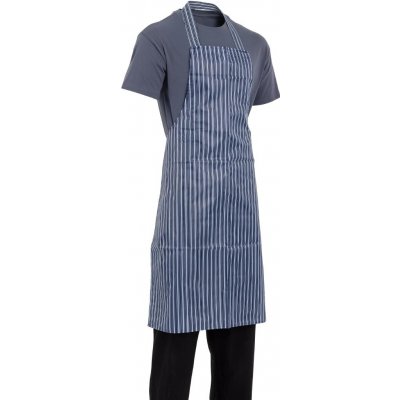 Whites Chefs Clothing Whites voděodolná náprsní zástěra modrobílá – Hledejceny.cz