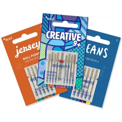 Texi set jehel Schmetz 130/705 H (universal creative, stretch, jeans) – Sleviste.cz