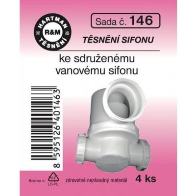 HARTMAN těsnění k starému sdruženému vanovému sifonu, sada č. 146 – Sleviste.cz