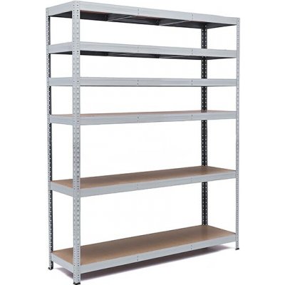 Trestles RH Regál 2000 x 1200 x 500 mm 6 polic šedá – Zbozi.Blesk.cz