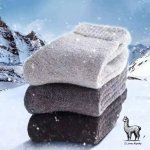 Luxusní vlněné ponožky Lama Alpaka sada 3 páry dámské béžová černá hnědá – Sleviste.cz