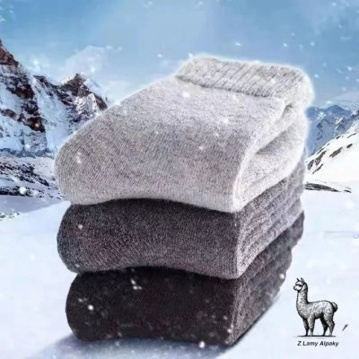 Luxusní vlněné ponožky Lama Alpaka sada 3 páry dámské béžová černá hnědá – Sleviste.cz