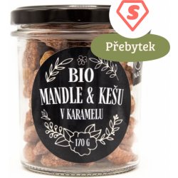 NATU Mandle a kešu ořechy v karamelu BIO 170 g