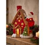 HOME MAGICDomeček se santem na střeše LED terakota 2xAAA 27x13x34 cm. – Hledejceny.cz