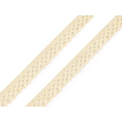 Pro Háčkování Bavlněná krajka 12 mm paličkovaná vanilková 5 m – Hledejceny.cz